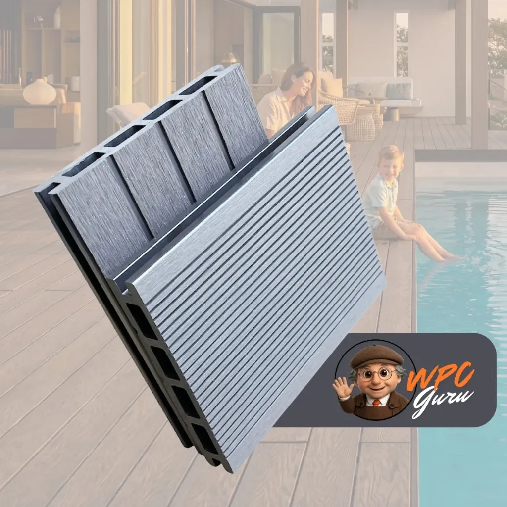 Klasszikus bordázott WPC teraszburkolat